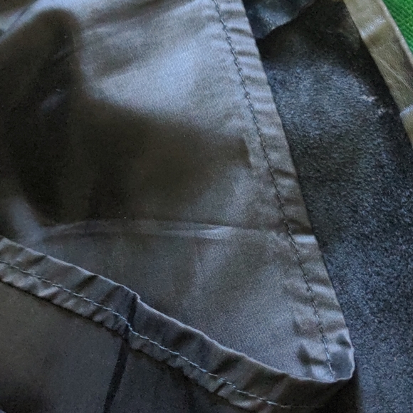 Fringed faux-leather biker black mini skirt, size 6 - Picture 6 of 6